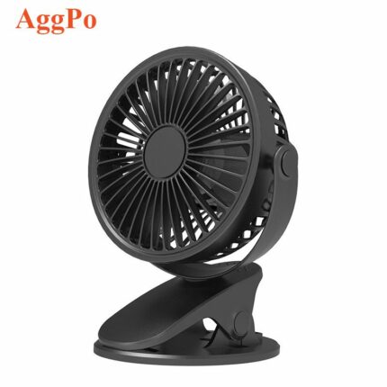 Black USB Mini Clip Fan