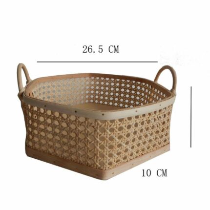 Bamboo Handmade Storage Basket Size