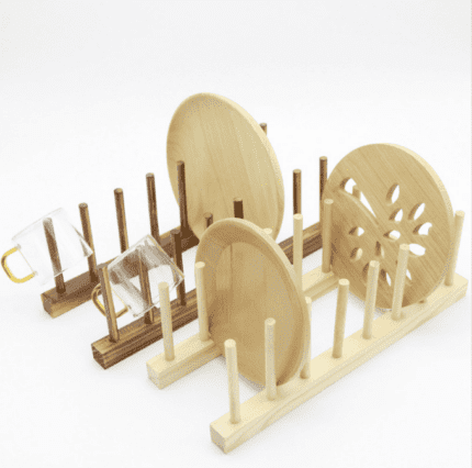 Wooden Dish Pot Lid Holder 4
