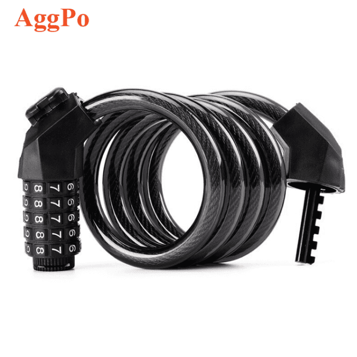 5 Digit Password Bike Cord Lock