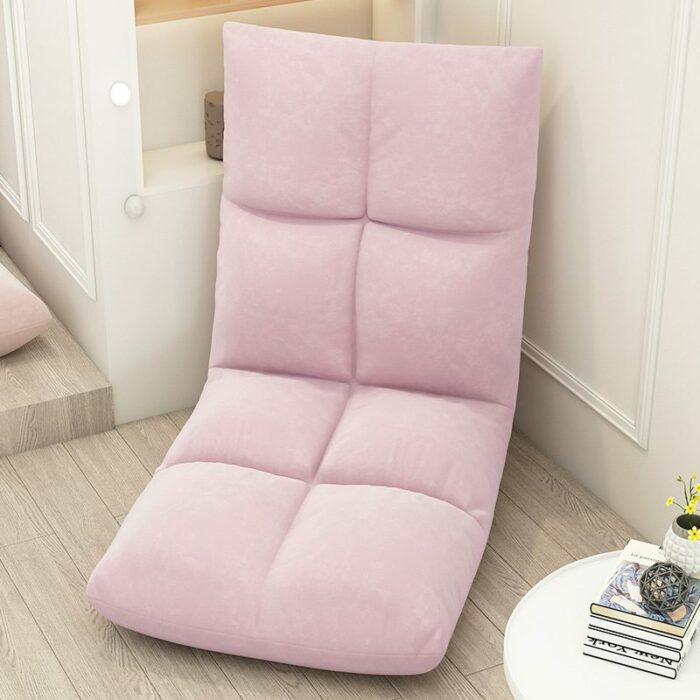 Pink Folding Lazy Sofa Chair