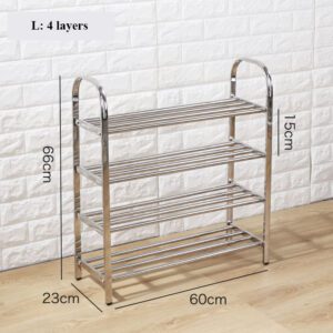 4 Layers Stainless Steel Shoe Rack size