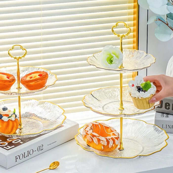 3 Pcs Plastic Dessert Trays 4