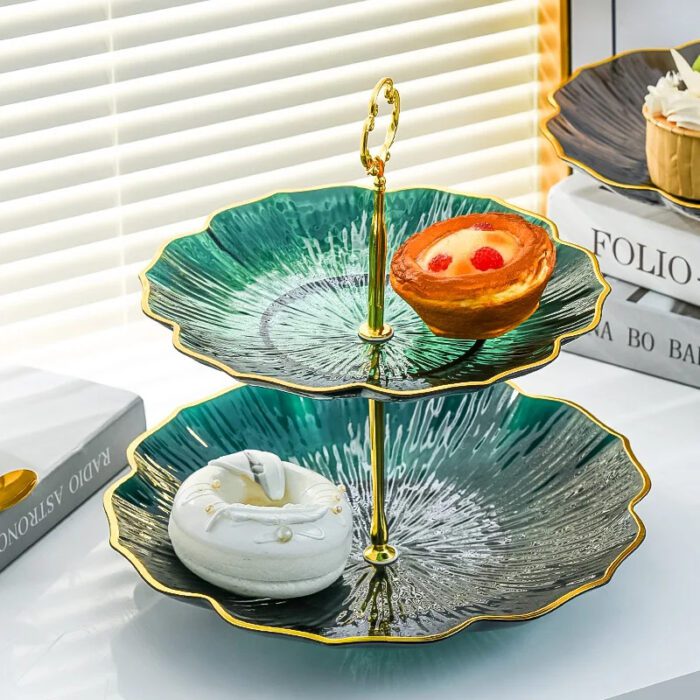 3 Pcs Plastic Dessert Trays 3