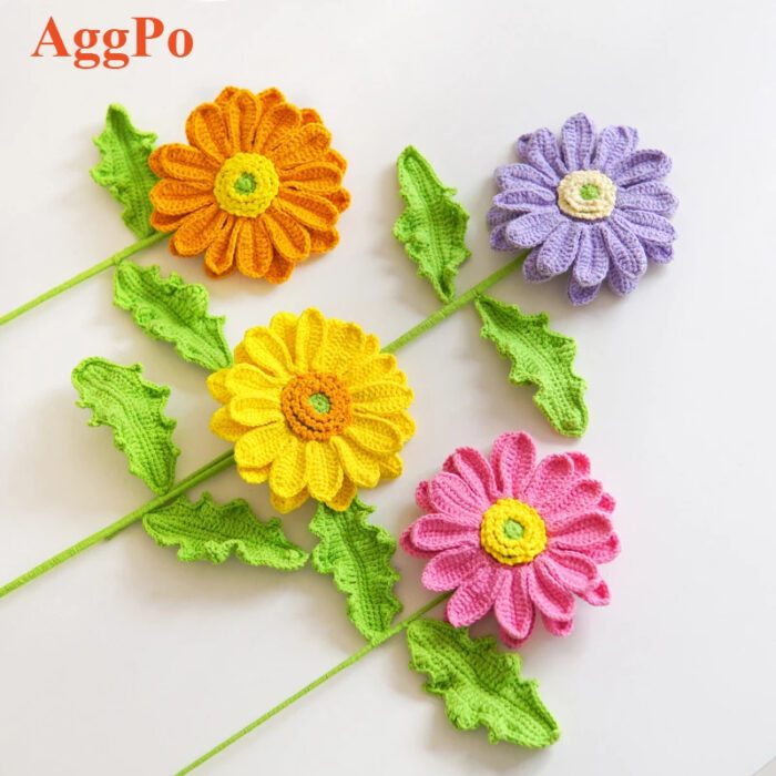 Finished Hand Woven Gerbera Flower|