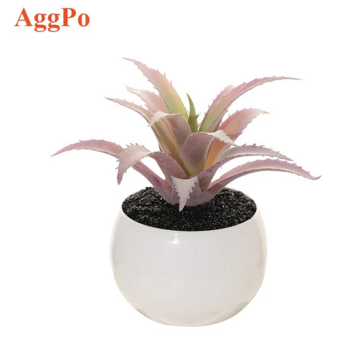 simulated potted succulent plant