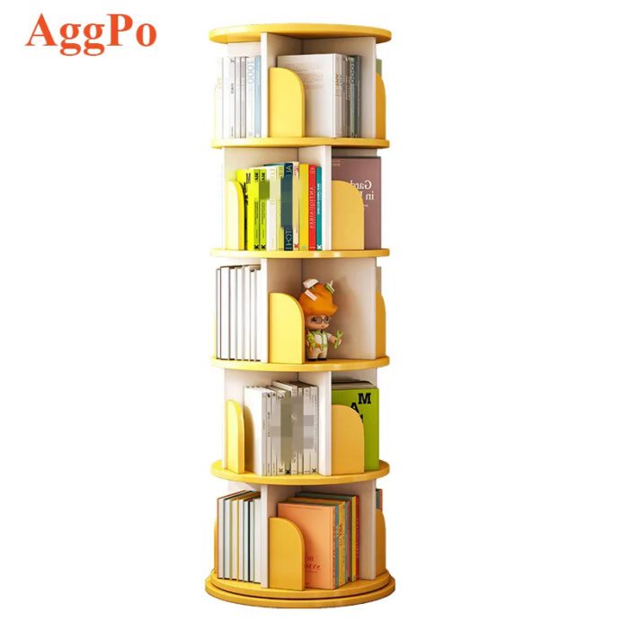 360 Display Spinning Bookcase Storage Rack